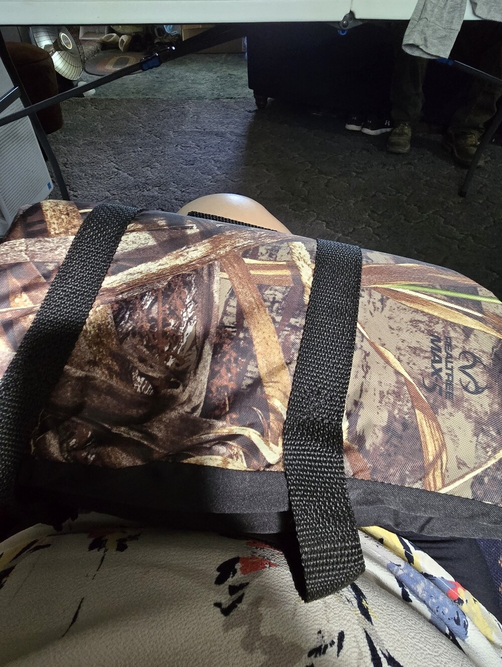 Camo Doggy Swim Vest with Black Straps